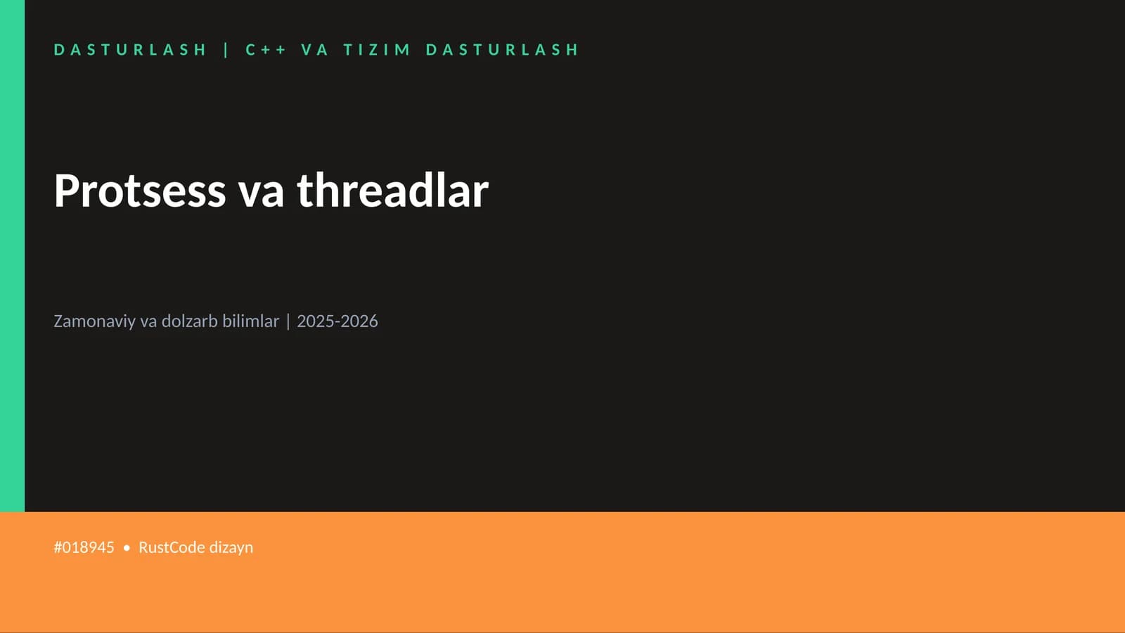 Protsess va threadlar