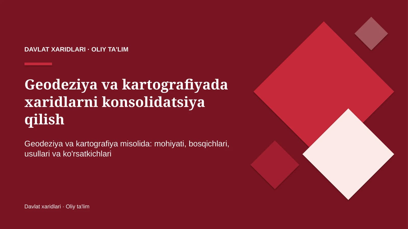 geodeziya va kartografiyada xaridlarni konsolidatsiya qilish 8484