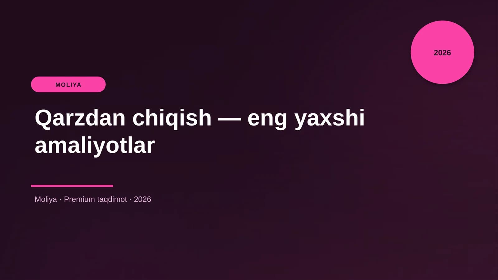 Qarzdan chiqish — eng yaxshi amaliyotlar