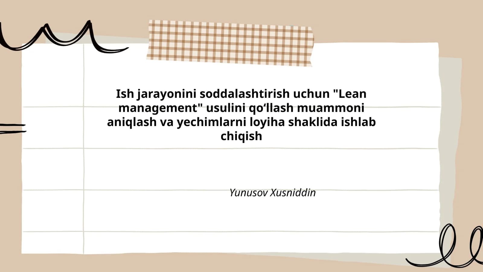 Lean management