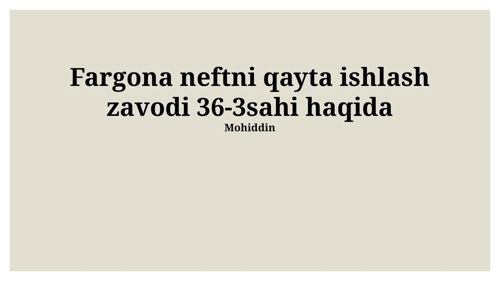 36-3 Qurilmasi haqida umumiy ma'lumot