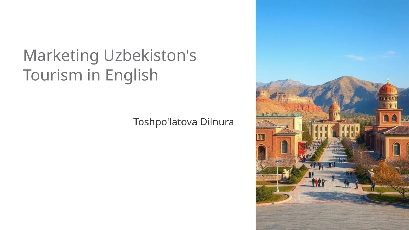 Marketing Uzbekiston's Tourism in English