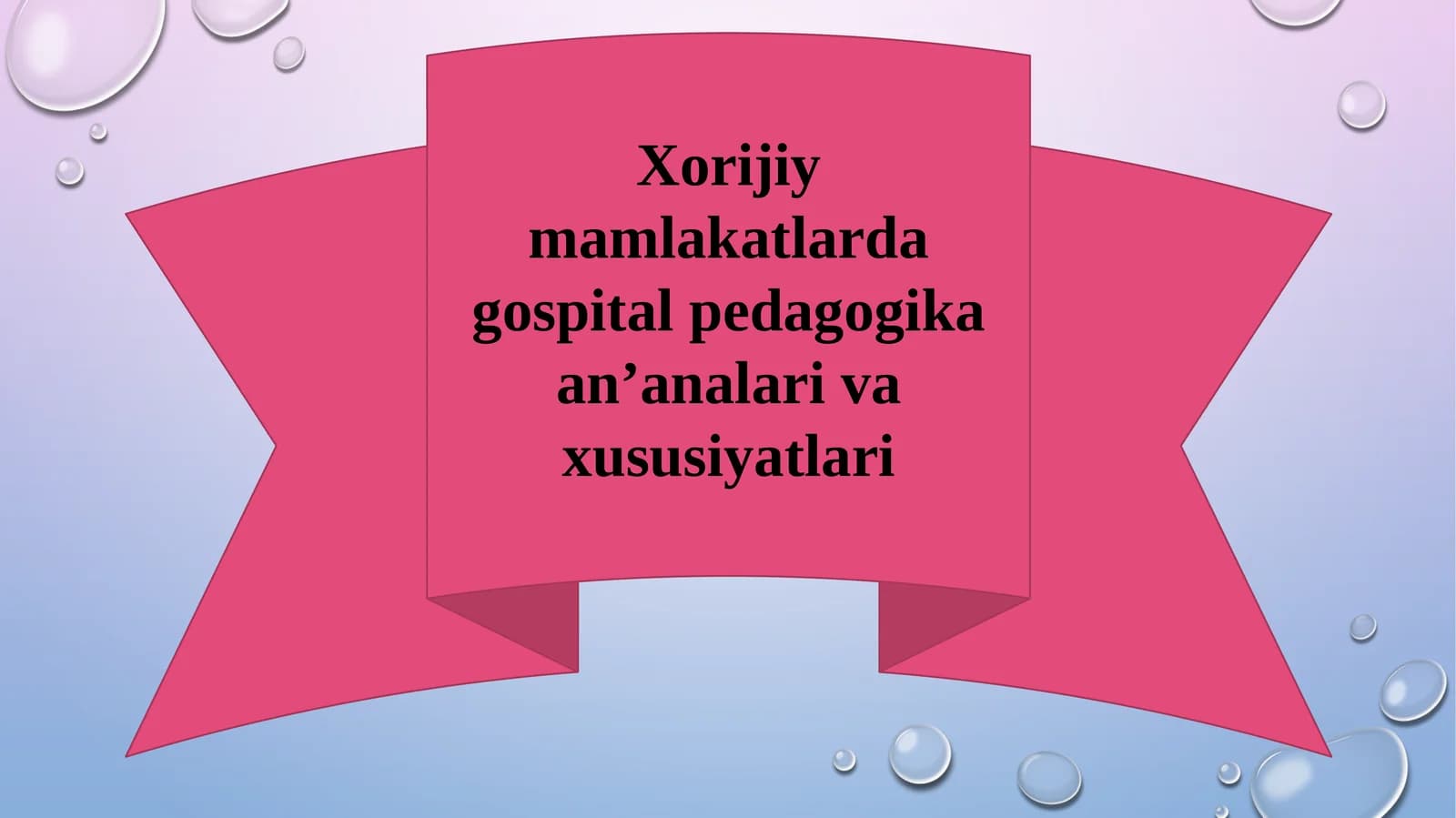 GOSPITAL MAKTABLAR TIZIMI RIVOJLANGAN DAVLATLAR