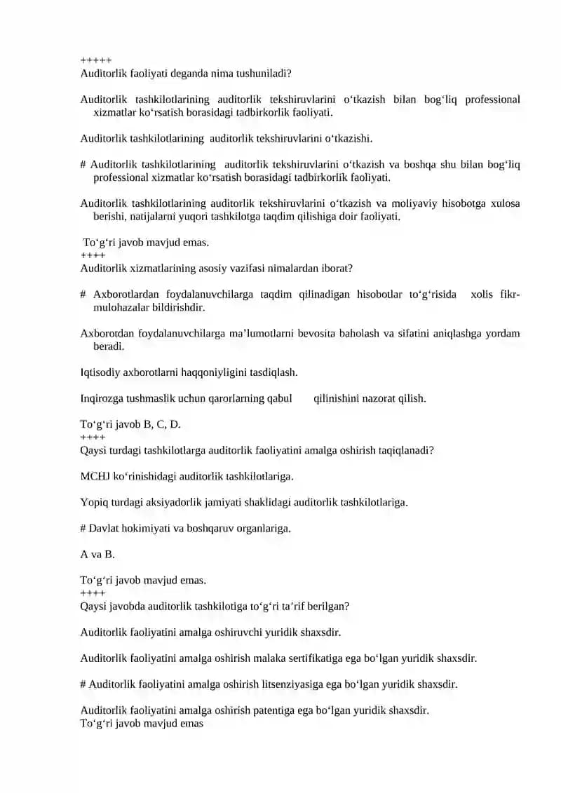 Auditorlik faoliyati