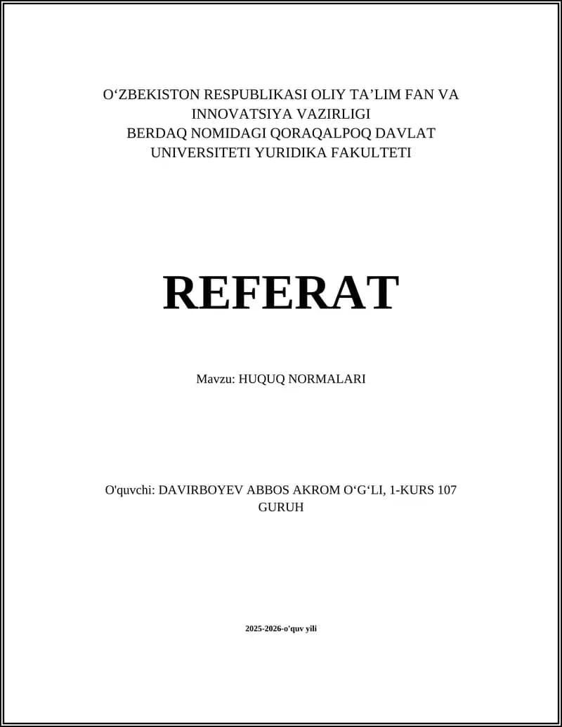 Huquq normalari
