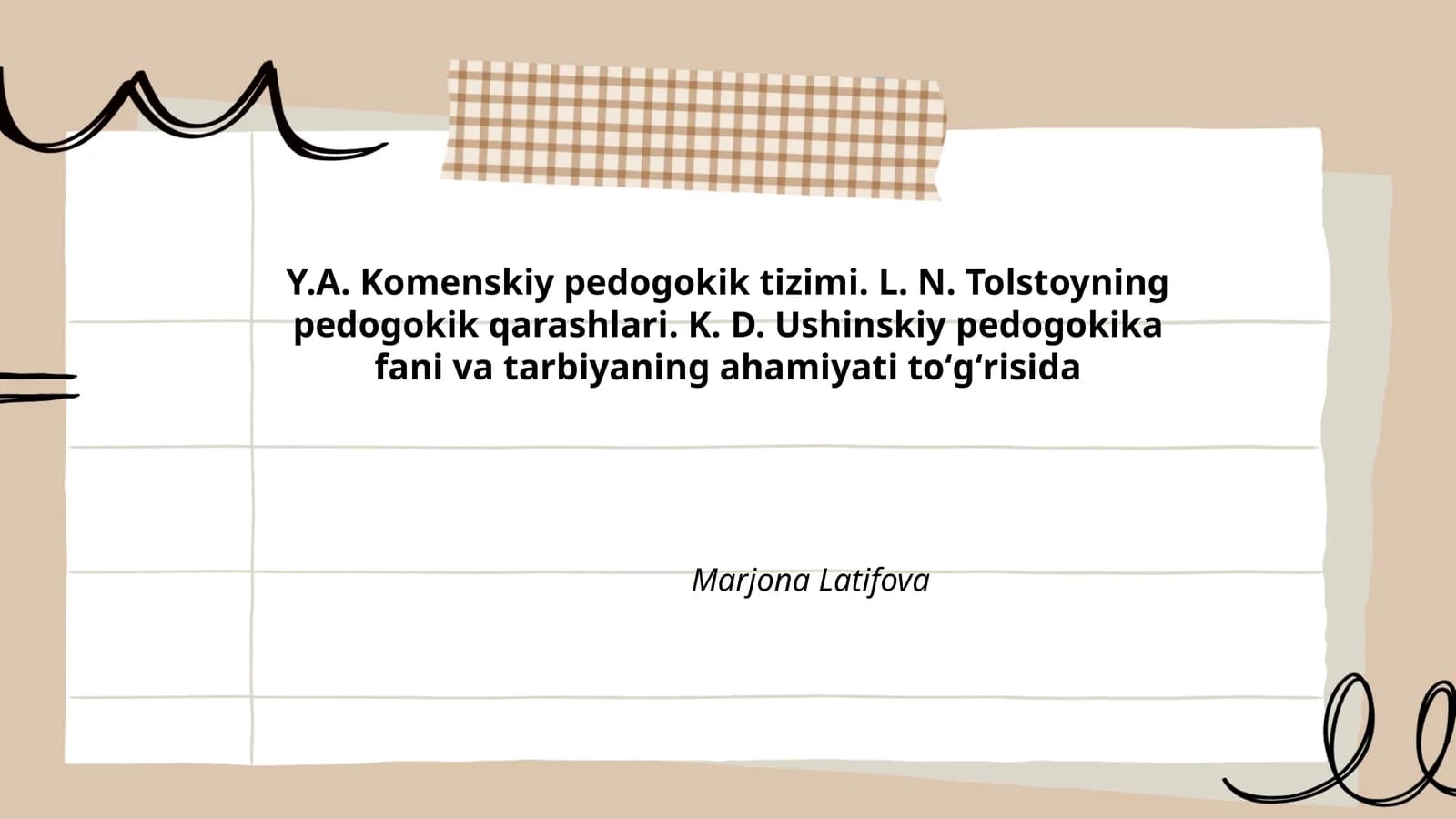 Y.A. Komenskiy pedogokik tizimi