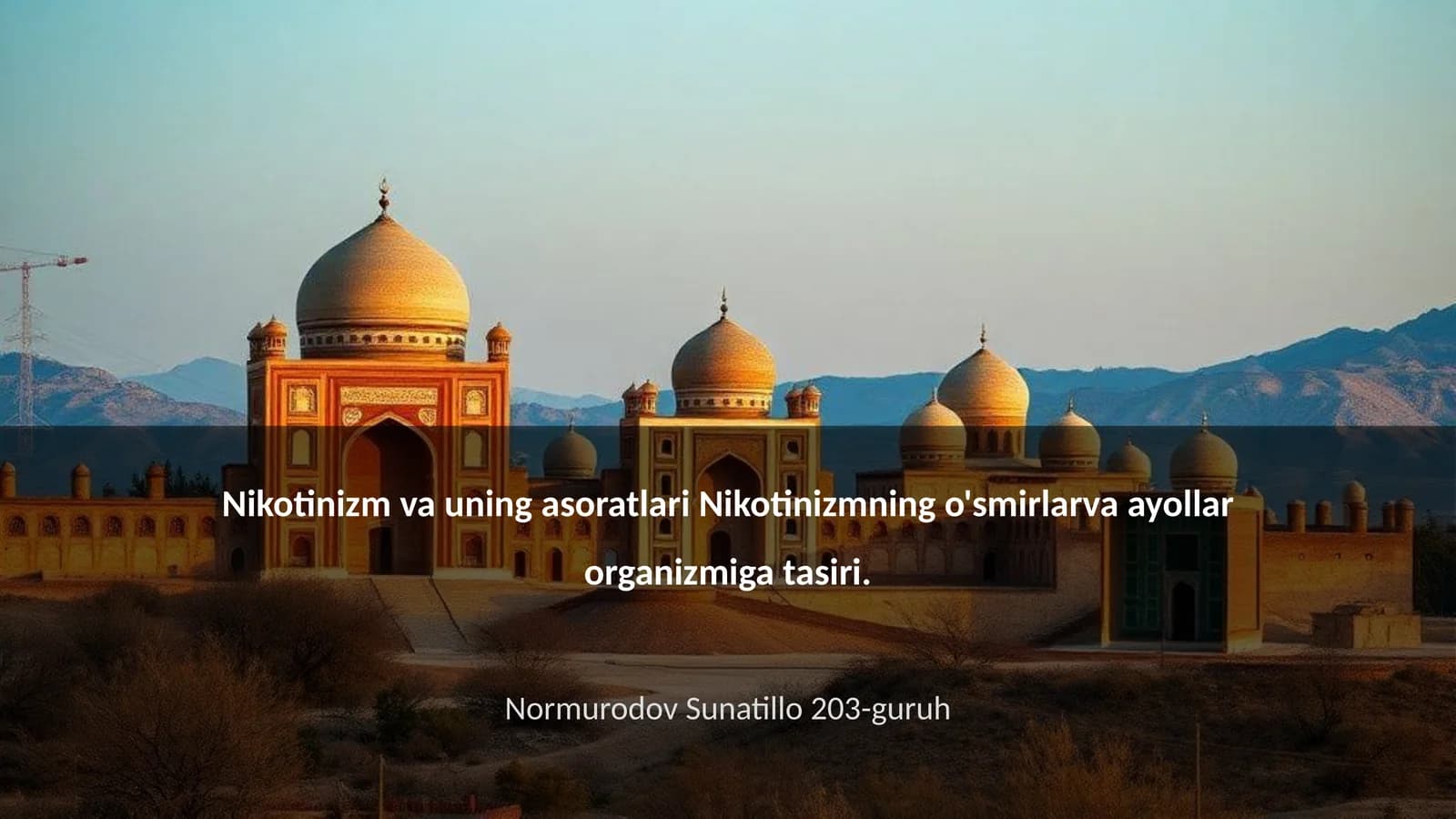 Nikotinizm va uning asoratlari