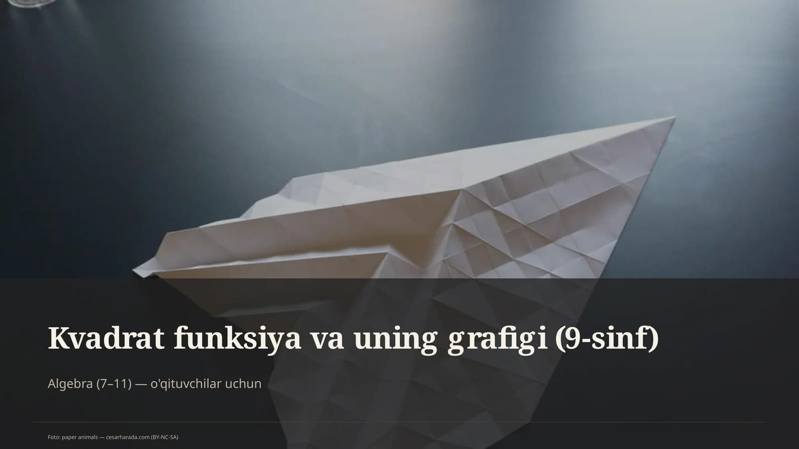 Kvadrat funksiya va uning grafigi (9-sinf)