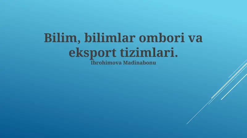 Fan, Fan Omborlari va Eksport Tizimlari