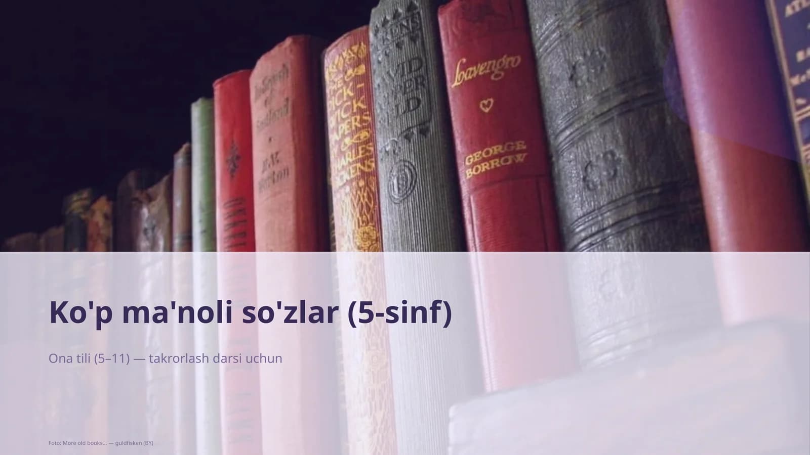 Ko'p ma'noli so'zlar (5-sinf)