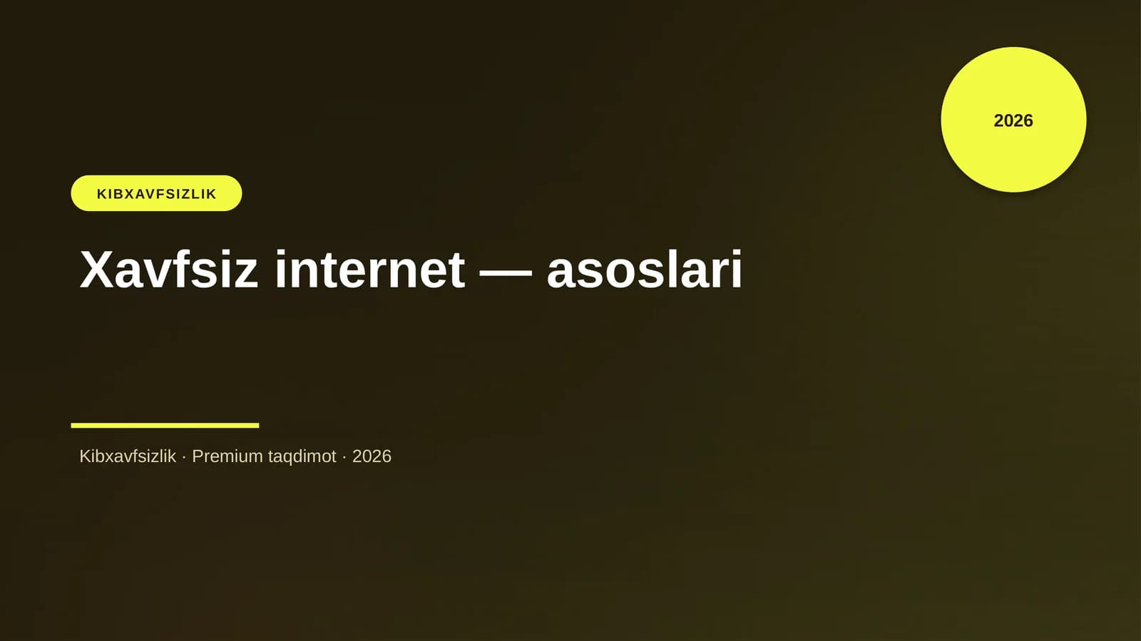 Xavfsiz internet — asoslari