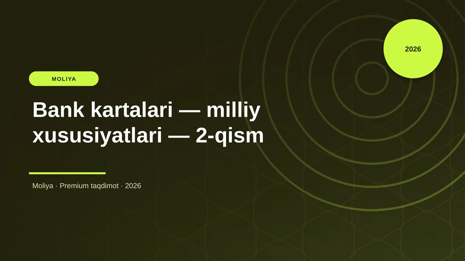 Bank kartalari — milliy xususiyatlari — 2-qism