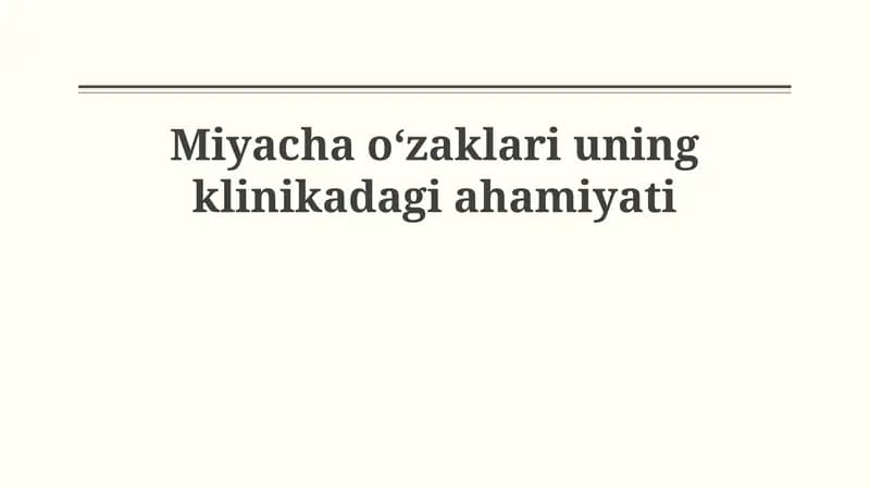 Miyacha pedunkullari: Anatomiya va Fiziologiya