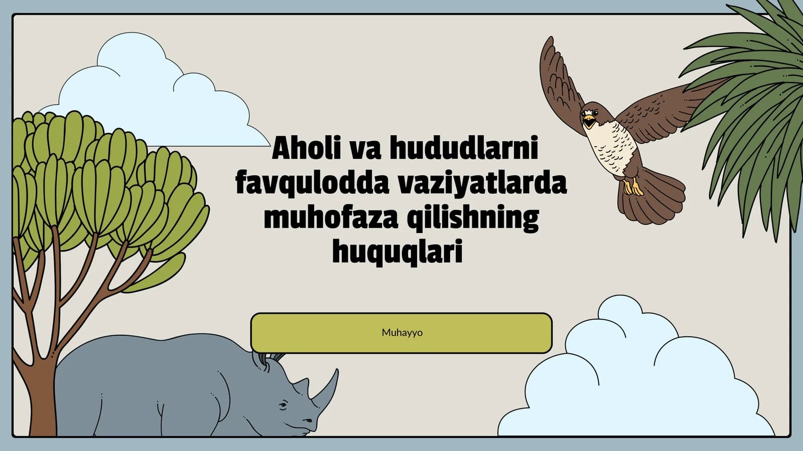 Favqulodda Vaziyatlarda Aholi Huquqlari