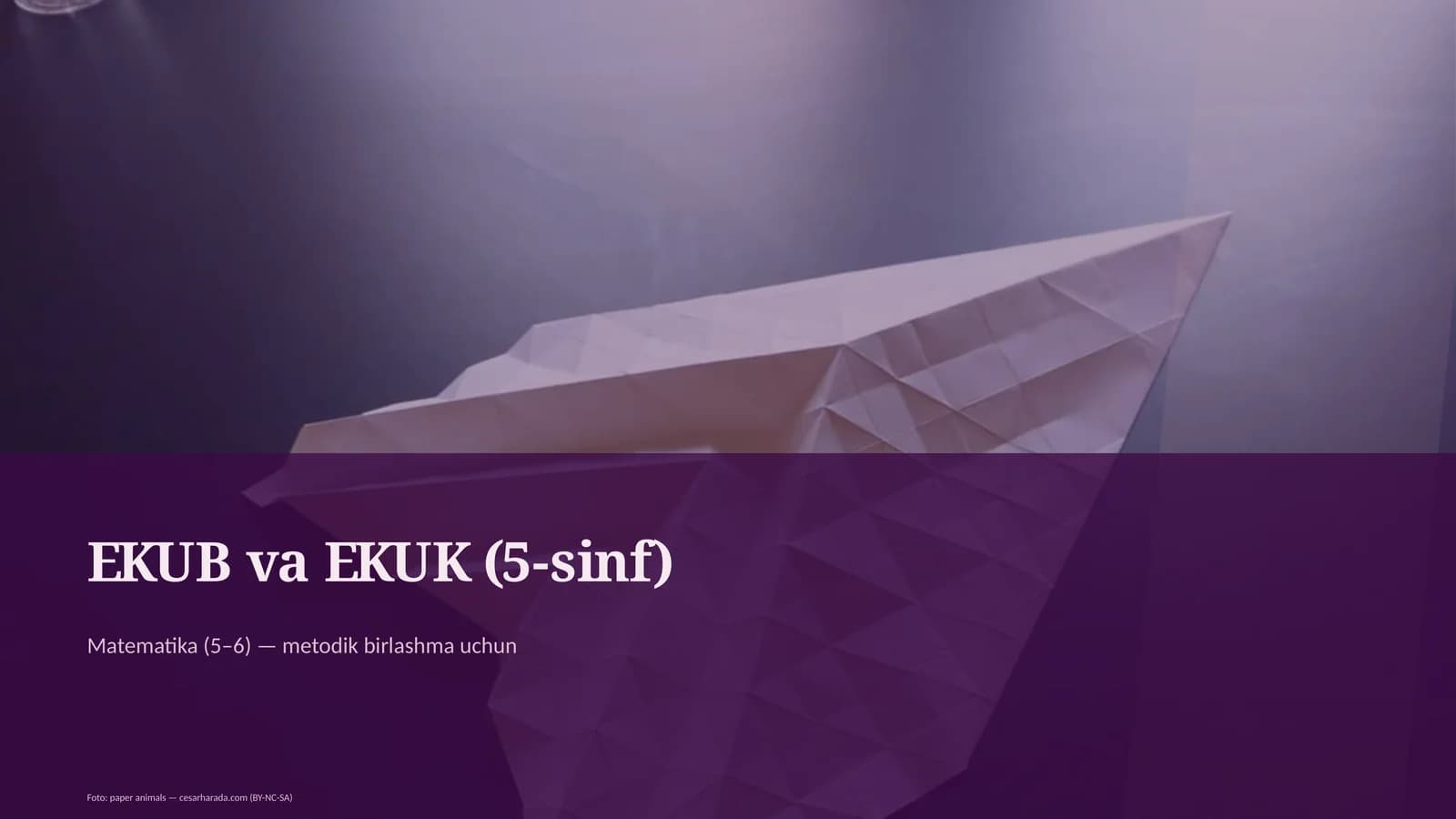 EKUB va EKUK (5-sinf)