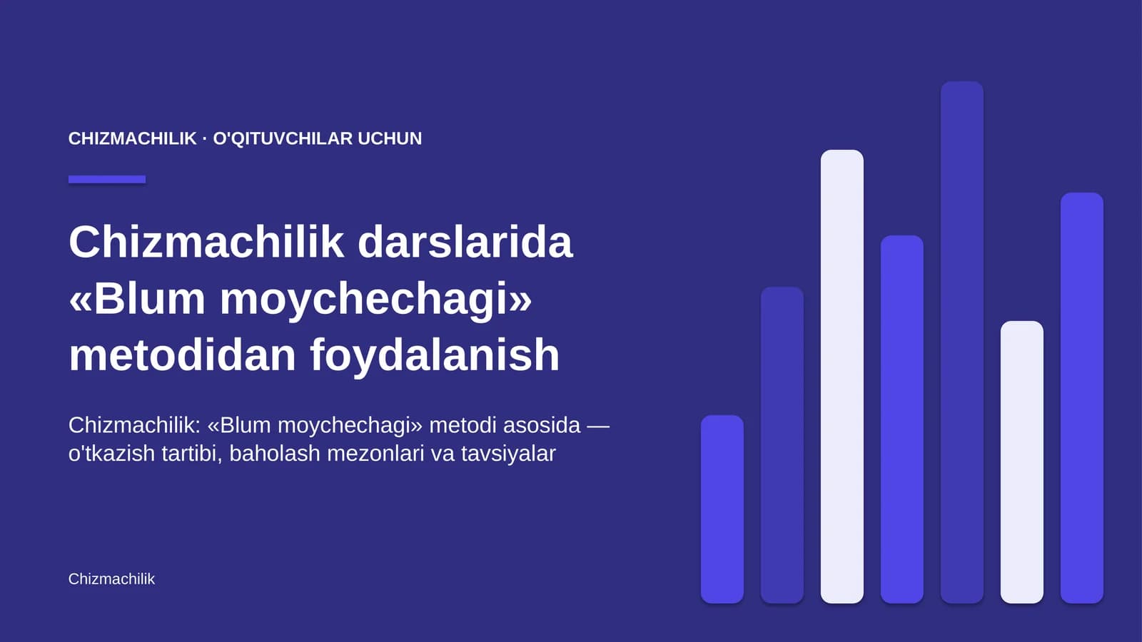 chizmachilik darslarida blum moychechagi metodidan foydalanish 1149