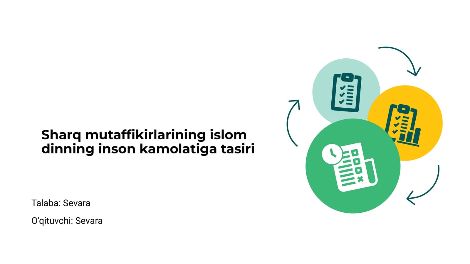 Sharq mutaffikirlarining islom dinning inson kamolatiga tasiri