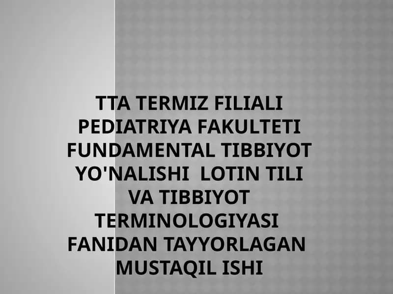 Anatomik va gistologik nomenklaturalarida qo’llaniladigan hozirgi zamon sifatdoshining aniqlik nisbati.(abducens-uzoqlashuvchi, perforans-yoriluvchi). Anatomik va gistologik nomenklaturalarida qo’llaniladigan hozirgi zamon sifatdoshining majhullik nisbati.(circumflexus-egilgan, perforatus-teshilgan)
