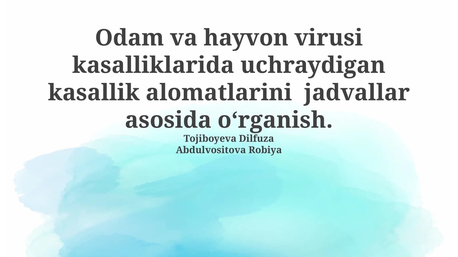 Odam va hayvon viral kasalliklari belgilari jadvali: ahamiyati va tuzilishi