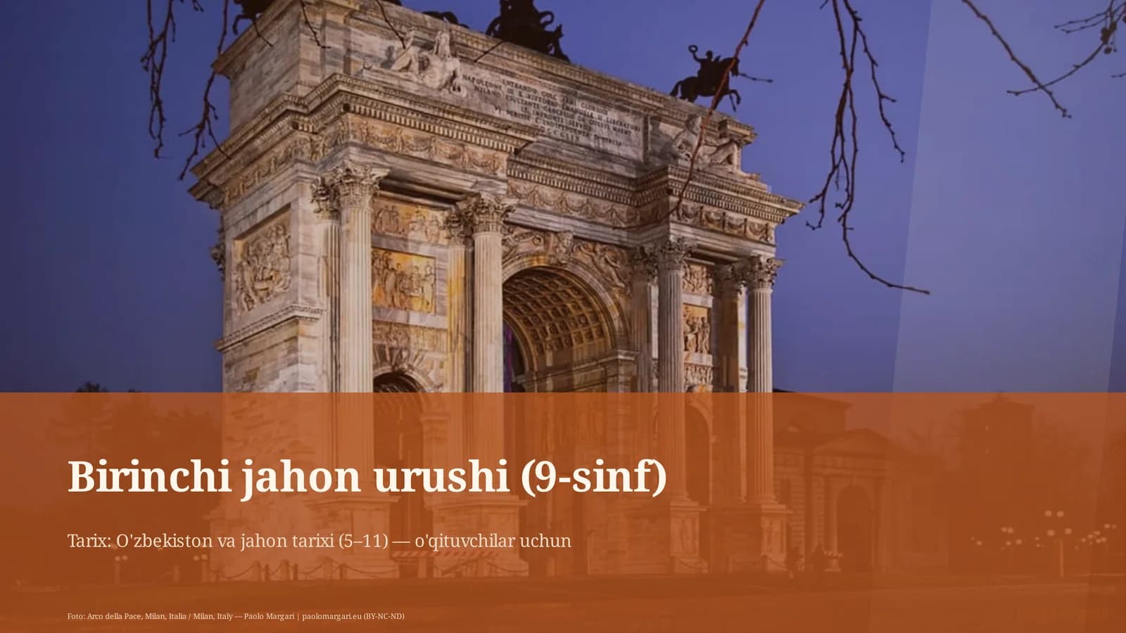 Birinchi jahon urushi (9-sinf)