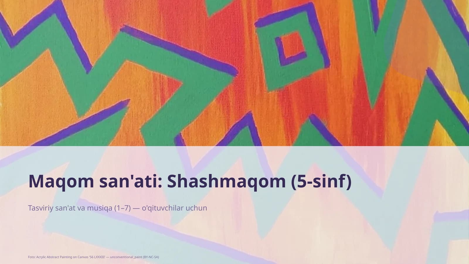 Maqom san'ati: Shashmaqom (5-sinf)