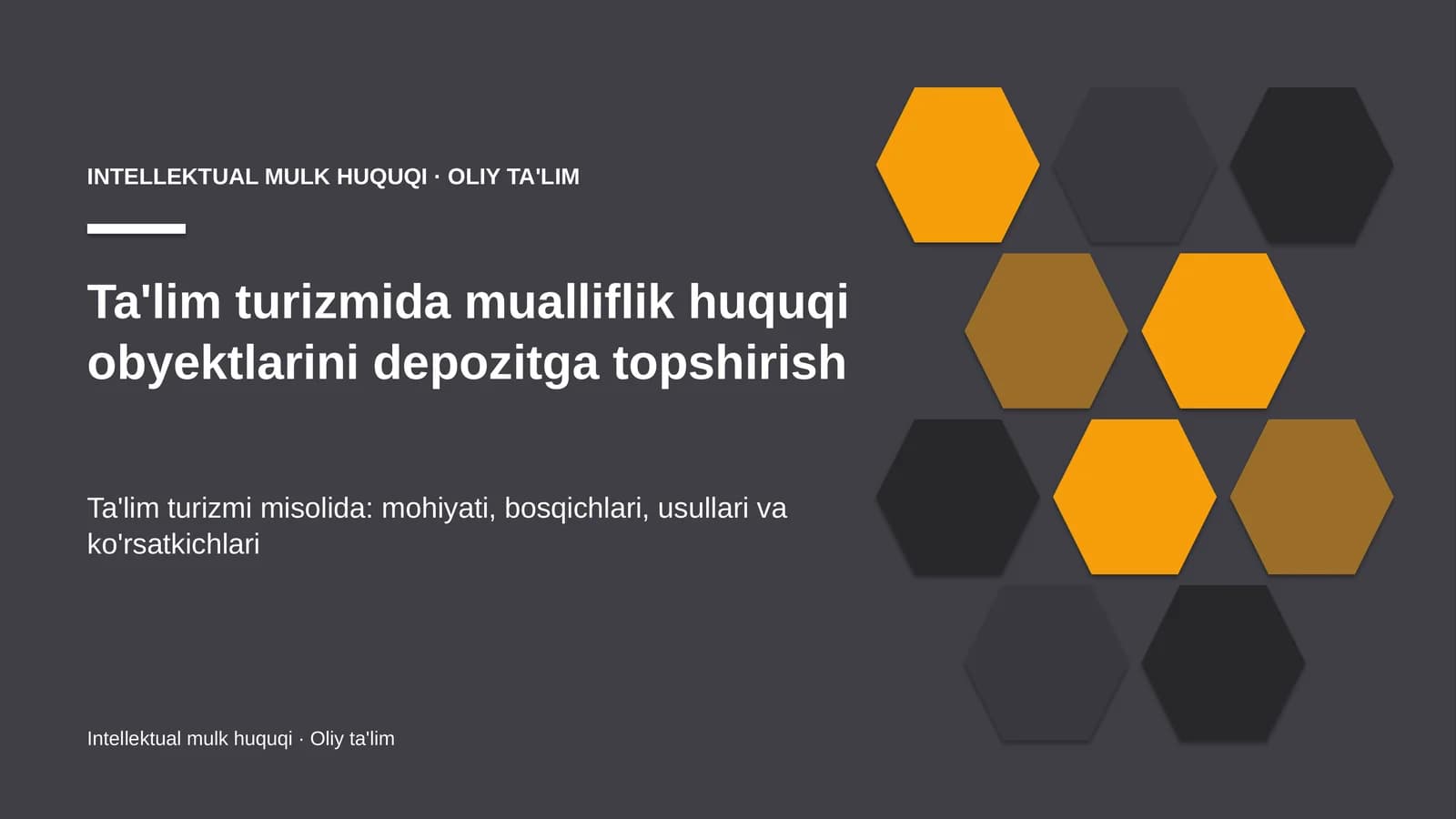 ta'lim turizmida mualliflik huquqi obyektlarini depozitga topshirish 2079