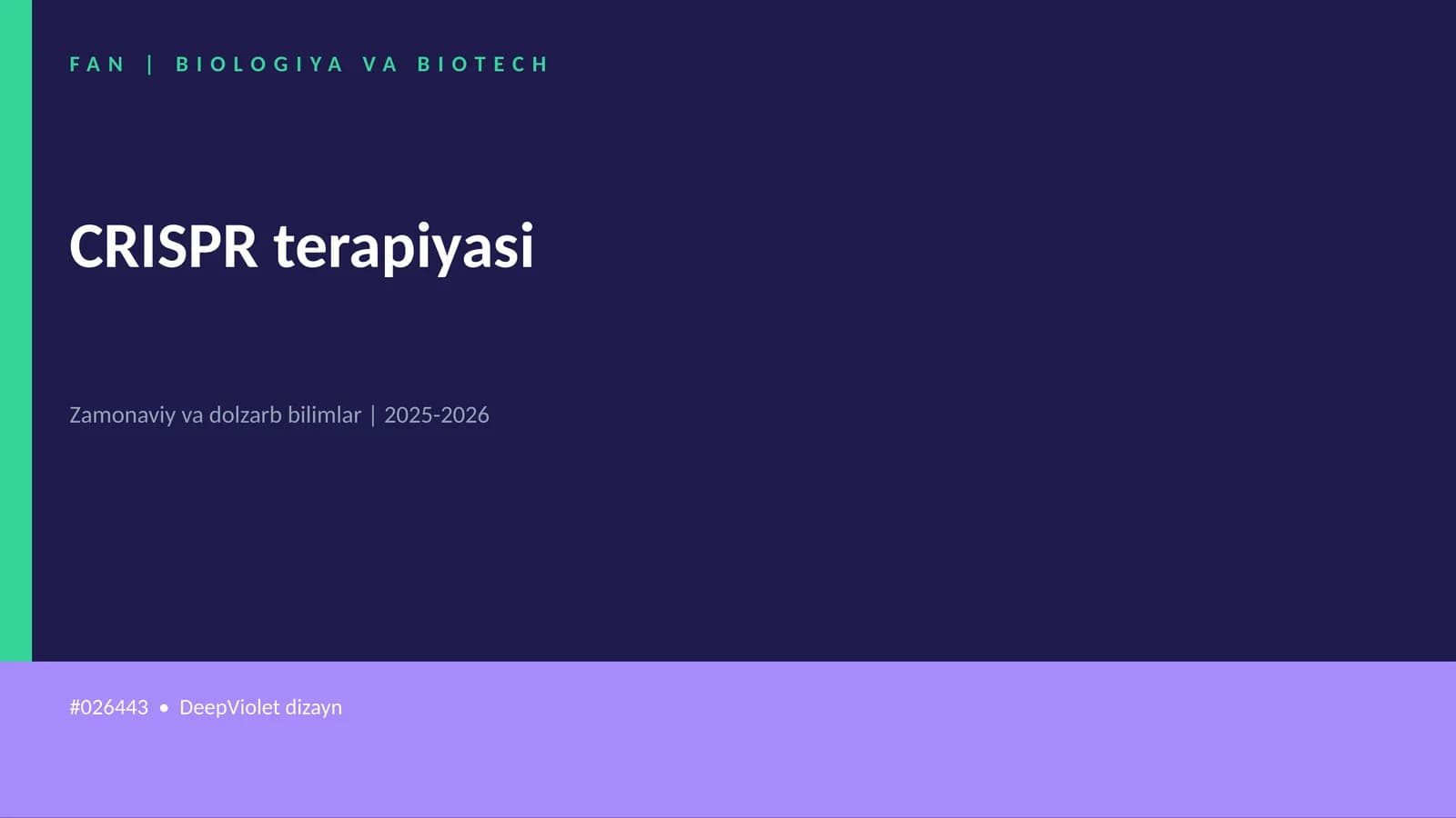 CRISPR terapiyasi