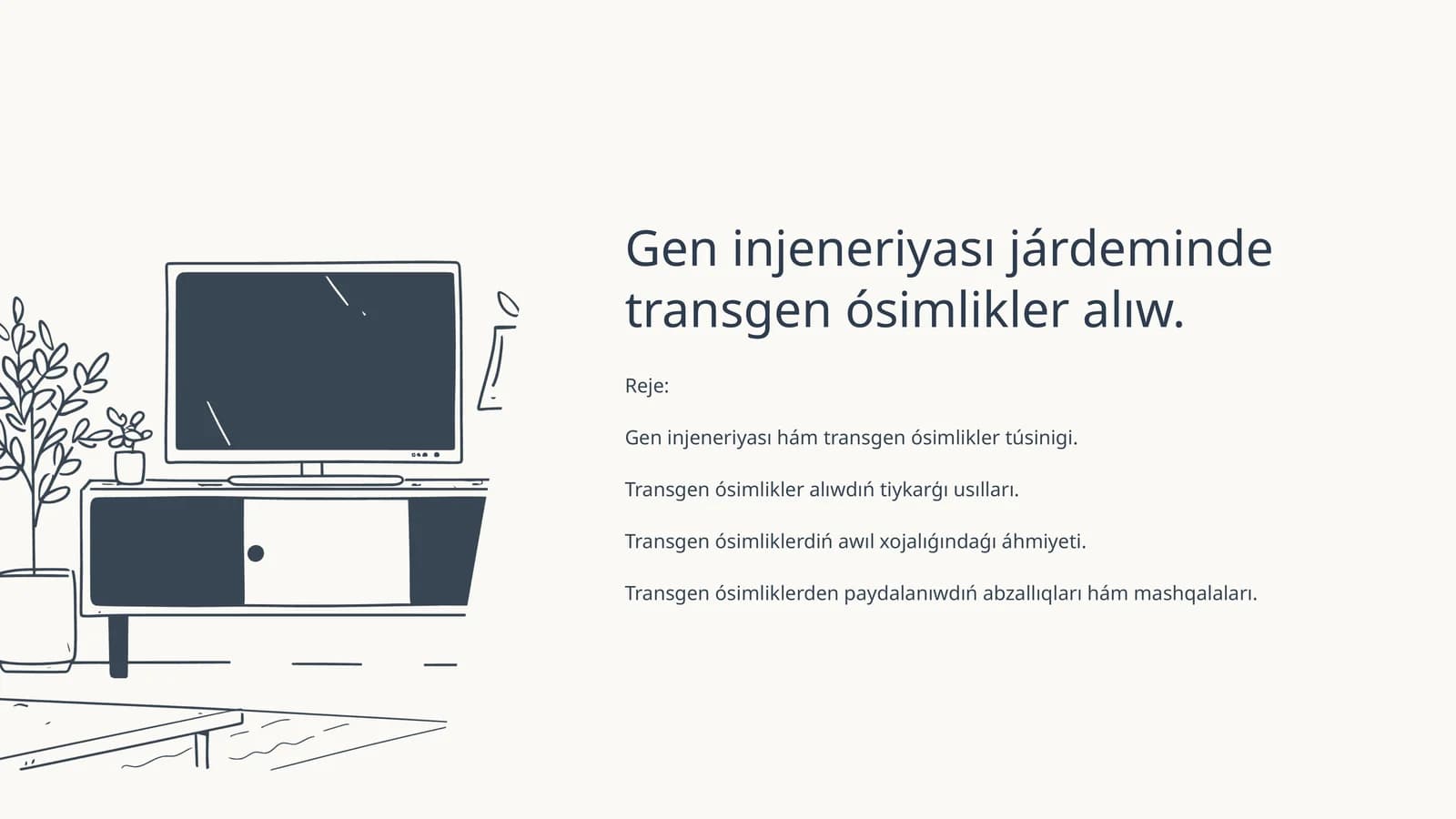 Gen injeneriyası járdeminde transgen ósimlikler alıw