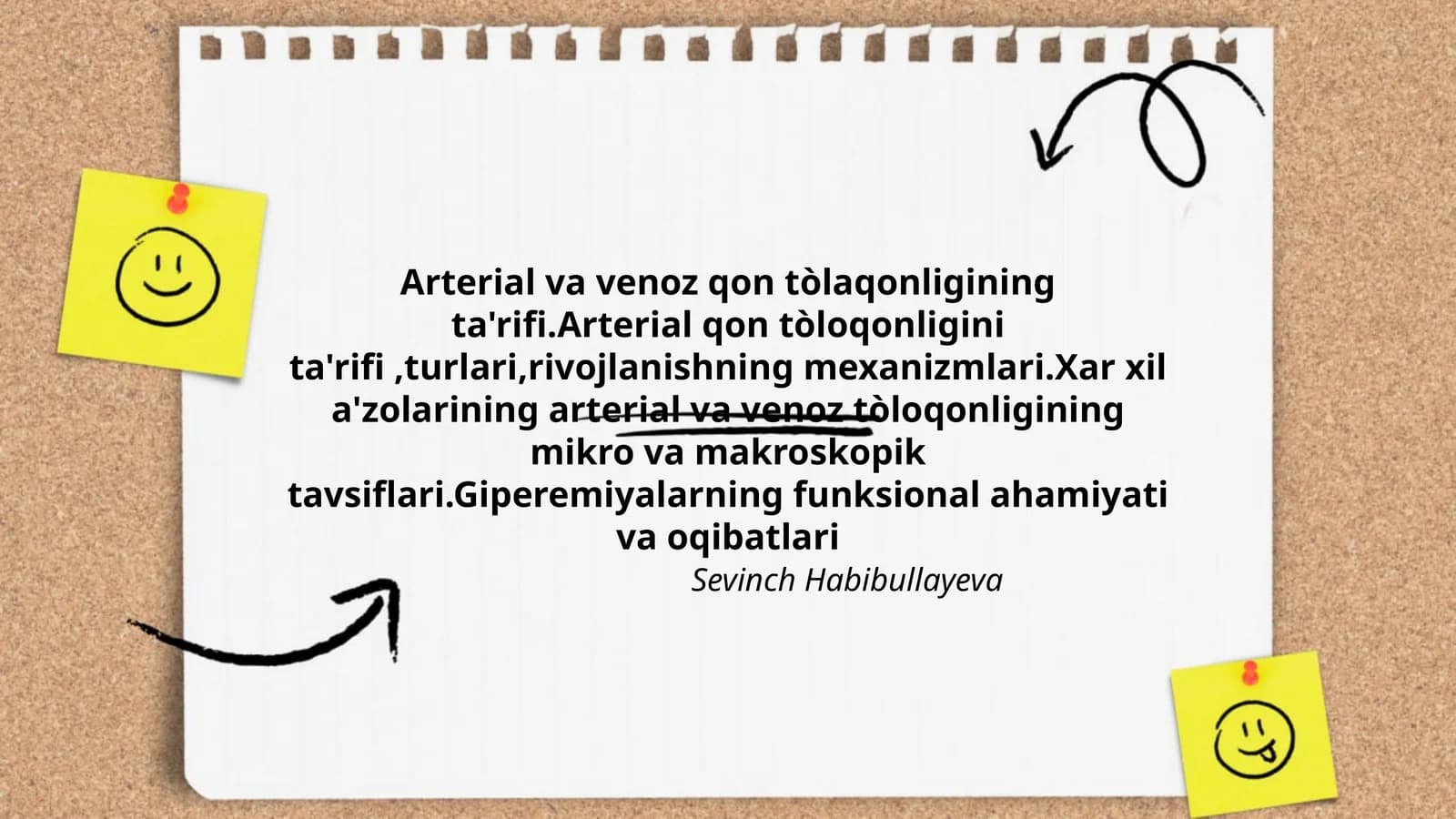 Arterial va venoz qon tòlanganligi