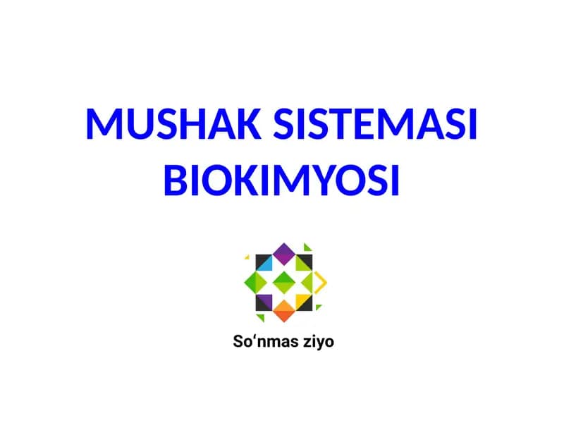 MUSHAK SISTEMASI BIOKIMYOSI