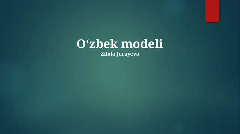 Oʻzbek modeli