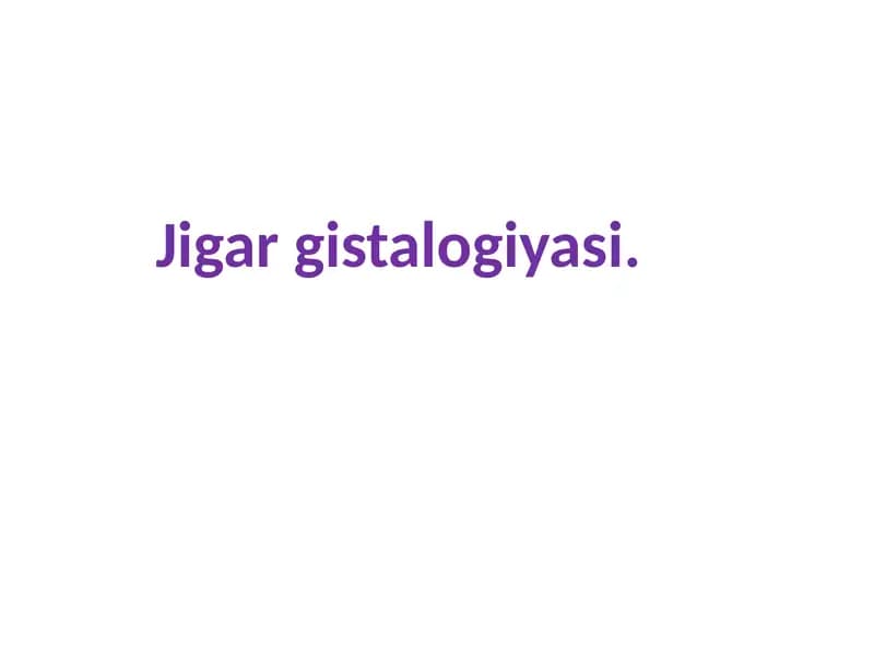 Jigar    gistalogiyasi