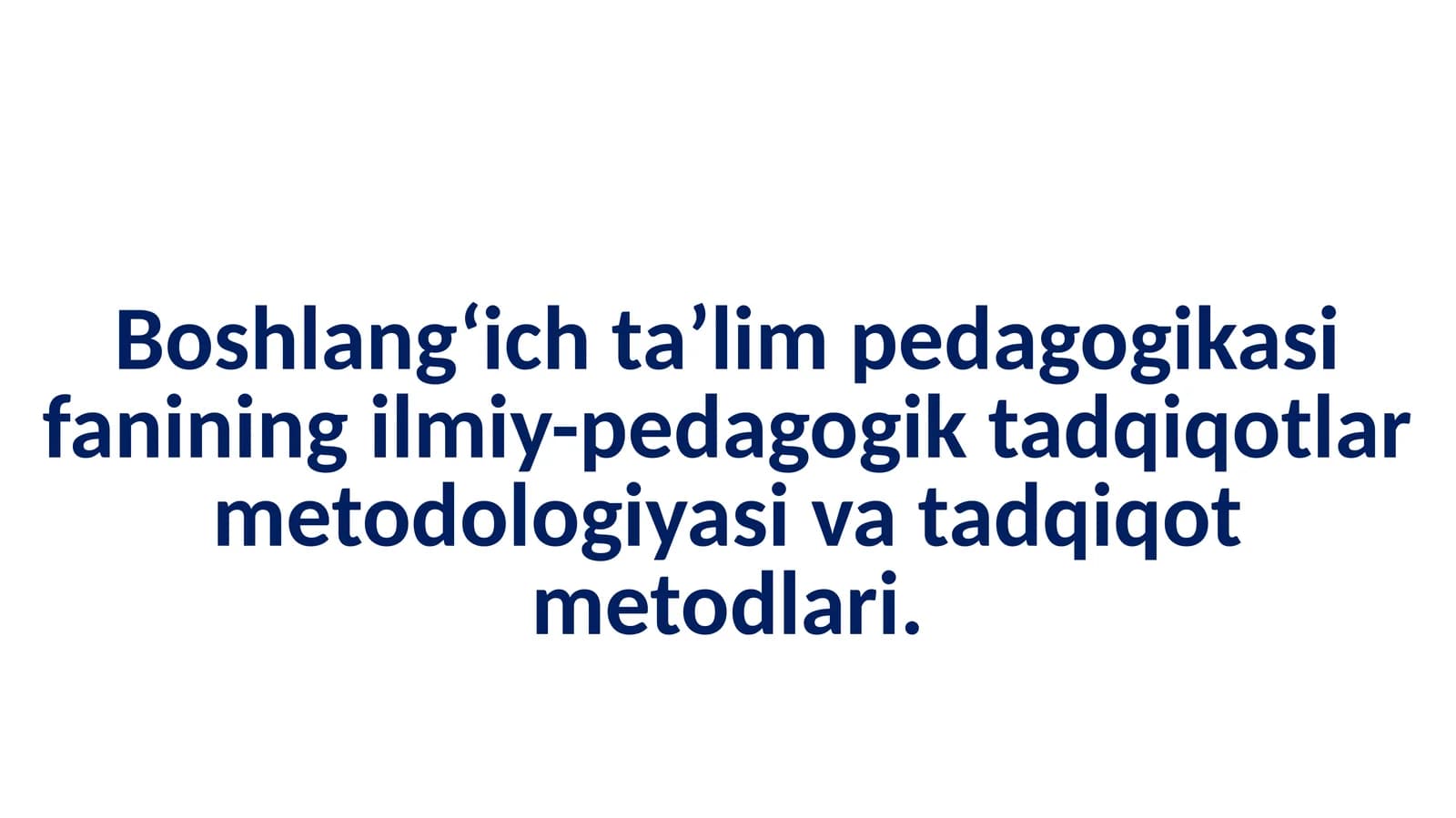 Umumiy pedagogika