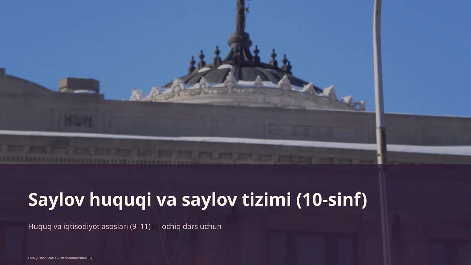 Saylov huquqi va saylov tizimi (10-sinf)