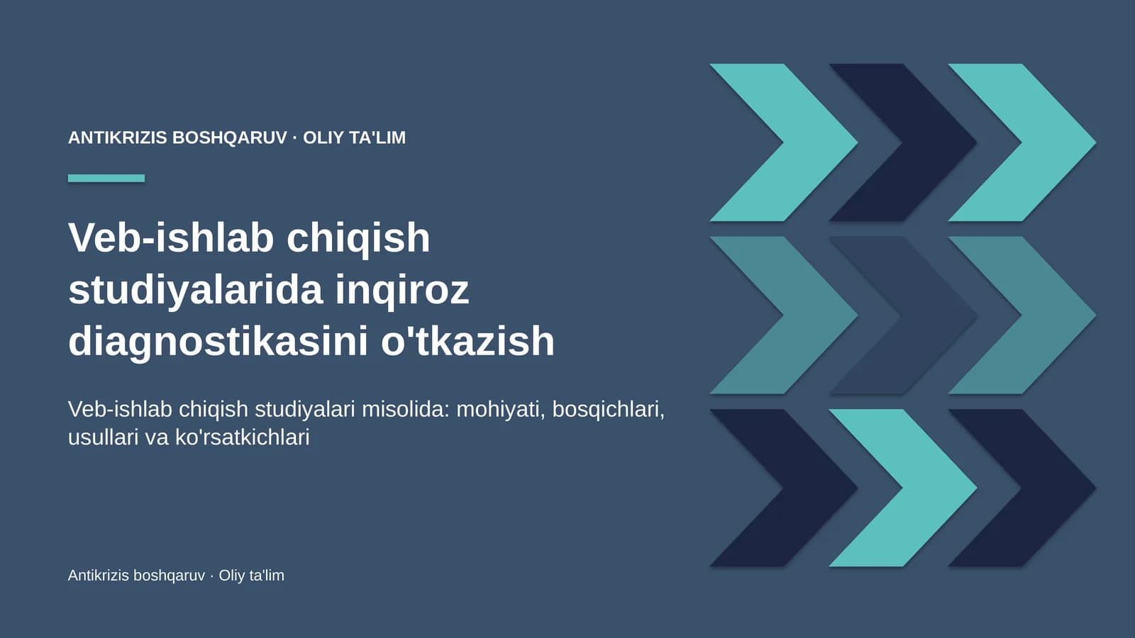 veb ishlab chiqish studiyalarida inqiroz diagnostikasini o'tkazish 8445