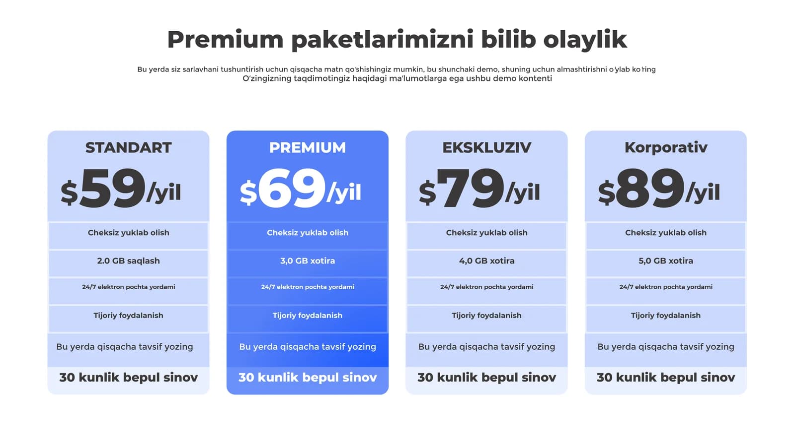 Taqdimot uchun bepul narxlash infografik Taqdimoti (11 Slayd)
