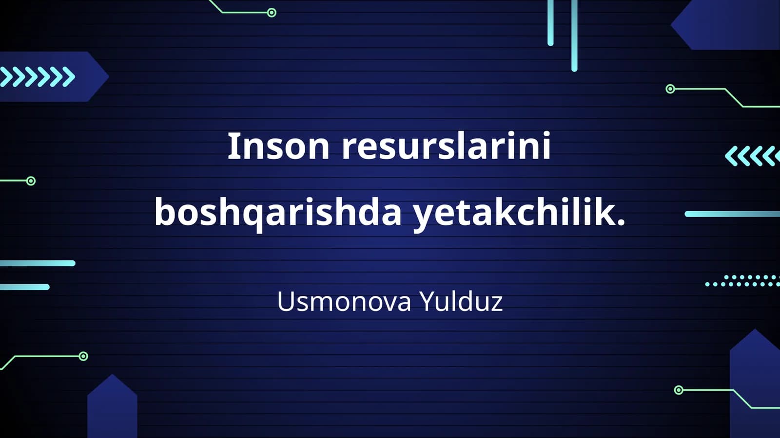 Yetakchilik va inson resurslari