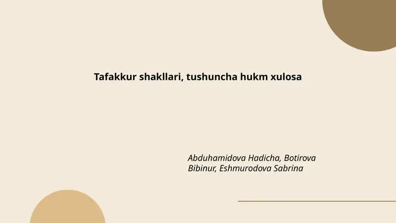 Tafakkur shakllari