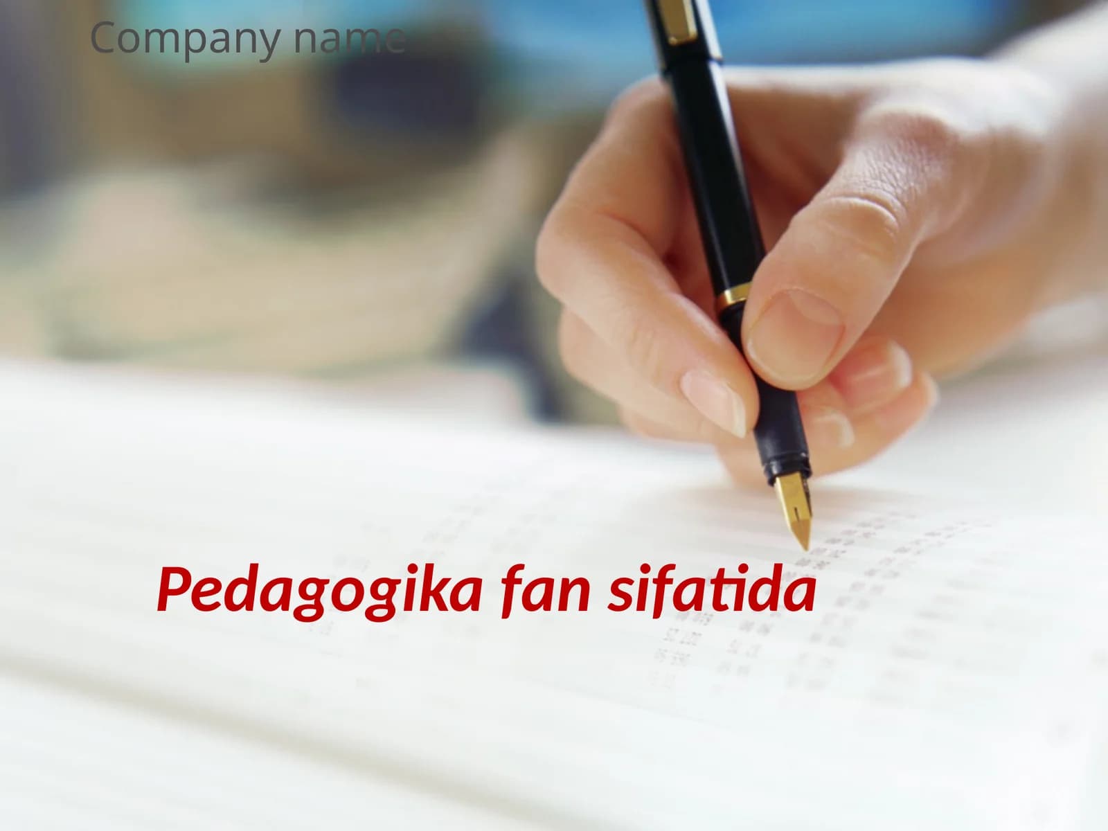 Pedagogika fan sifatida