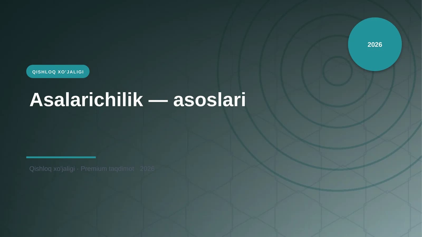 Asalarichilik — asoslari