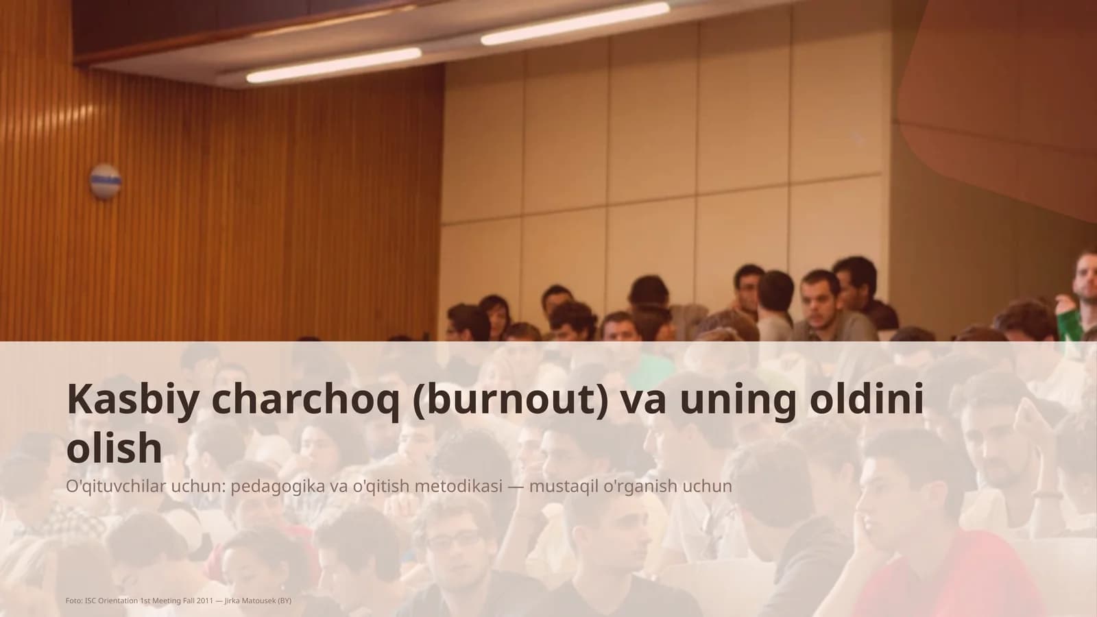 Kasbiy charchoq (burnout) va uning oldini olish