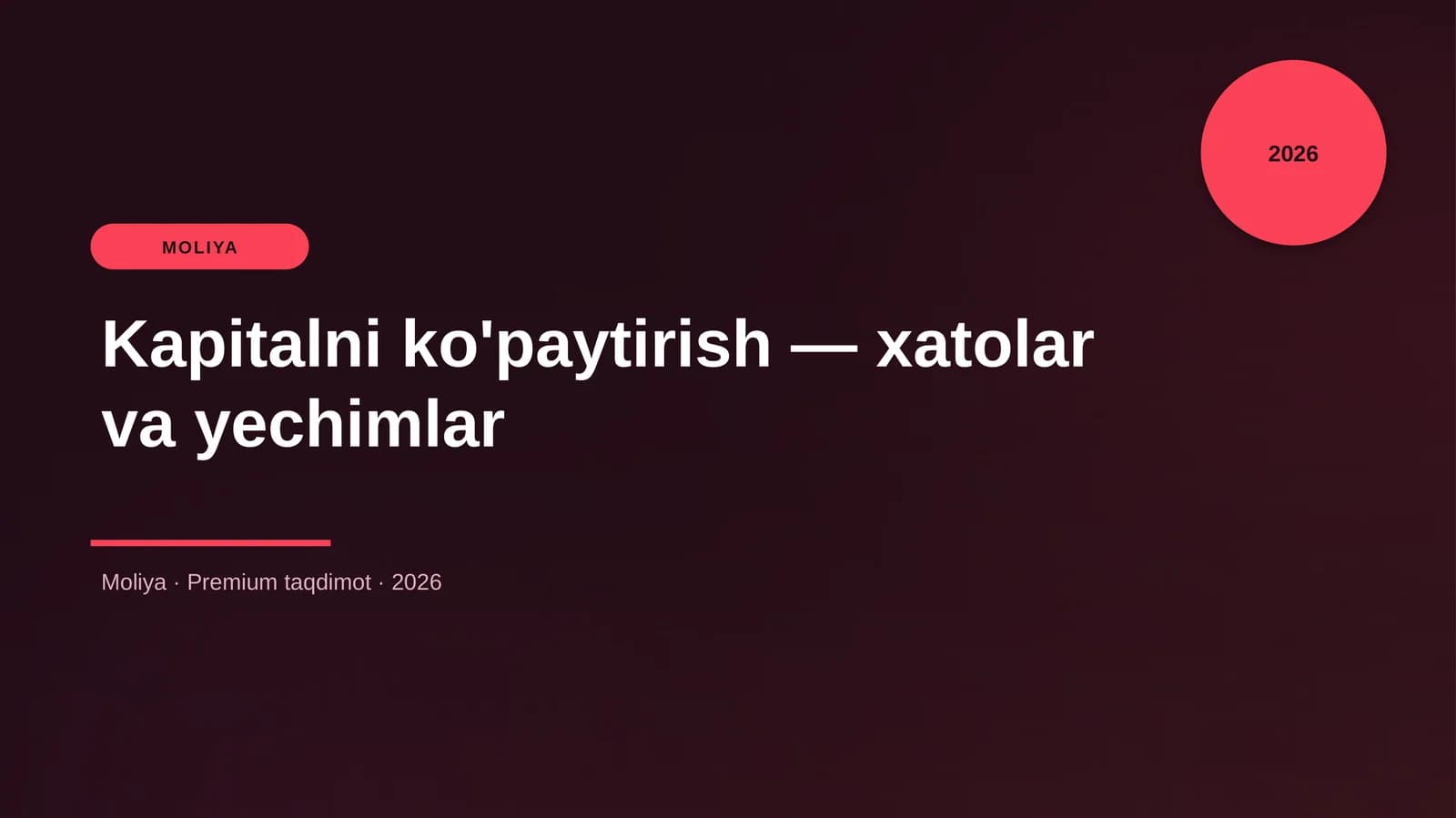 Kapitalni ko'paytirish — xatolar va yechimlar