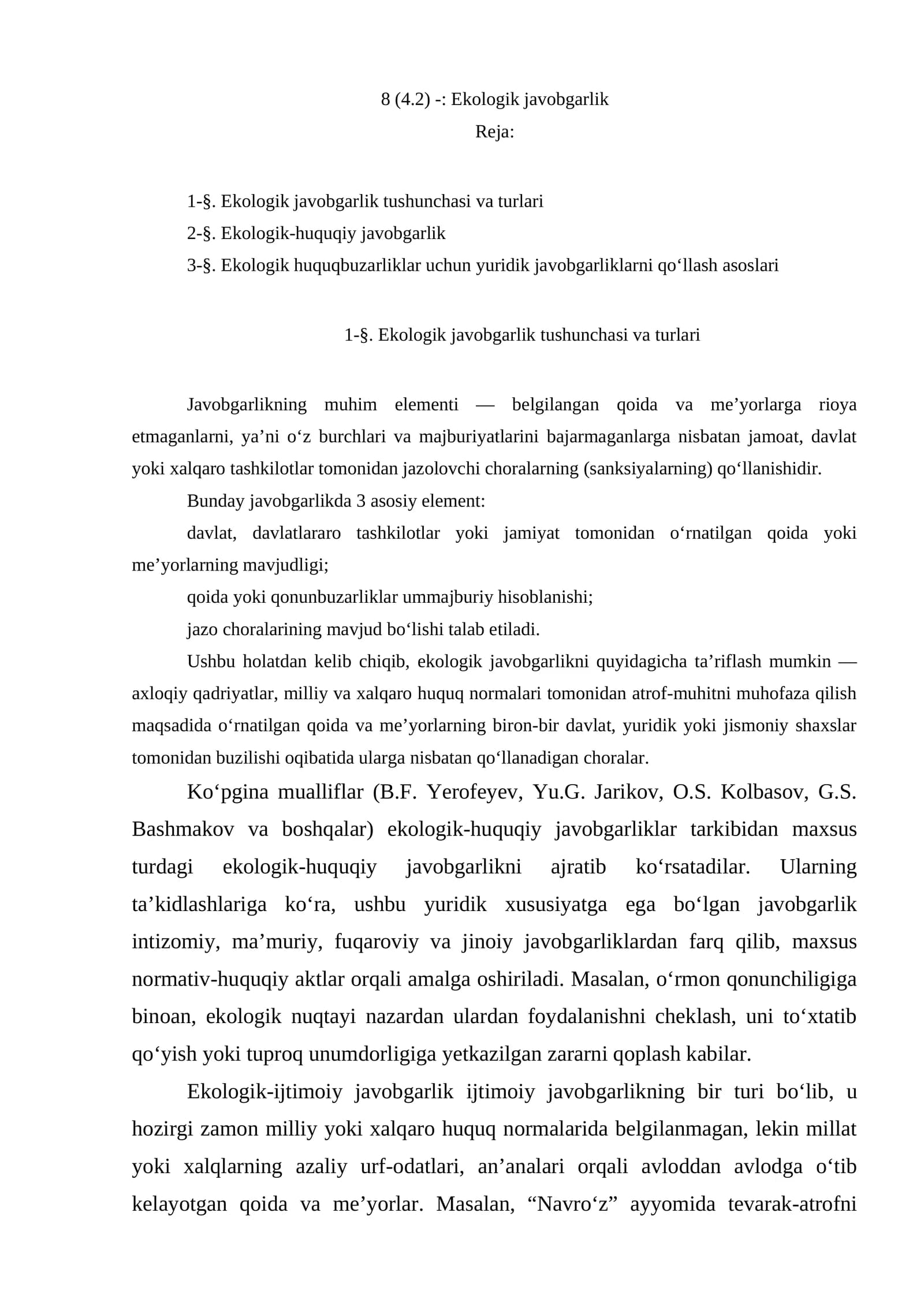 Ekologik javobgarlik