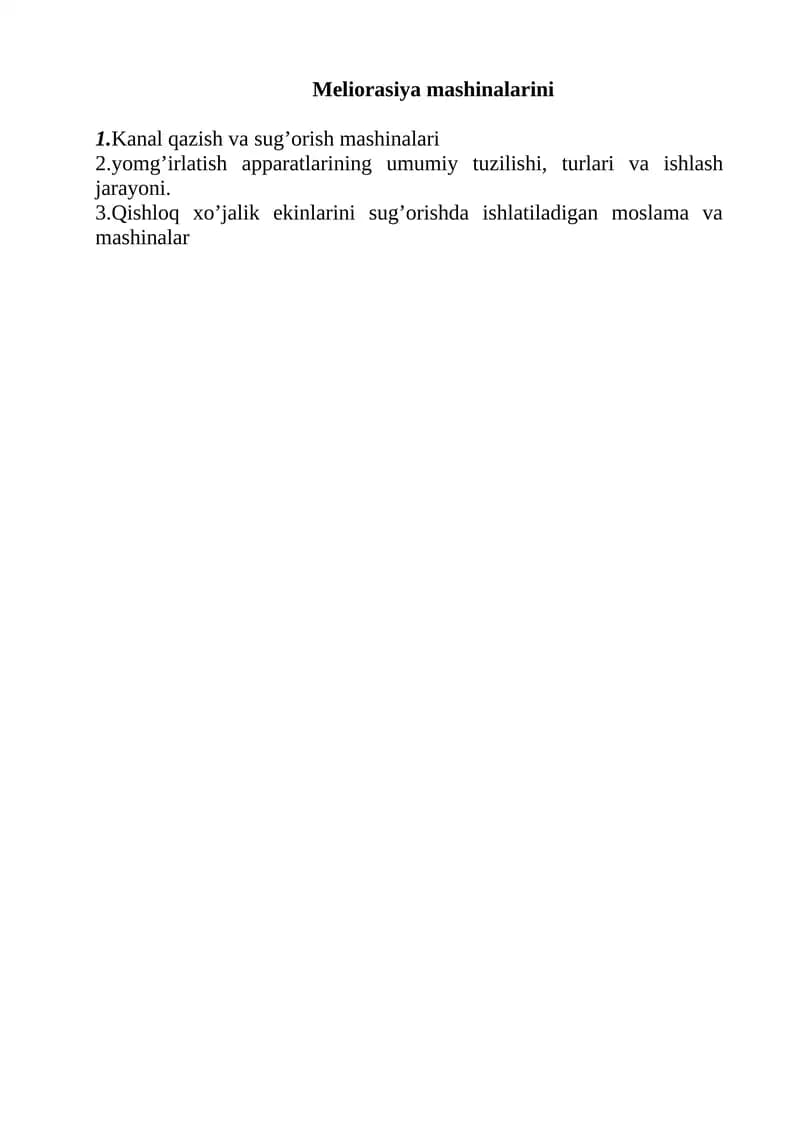 Meliorasiya mashinalari