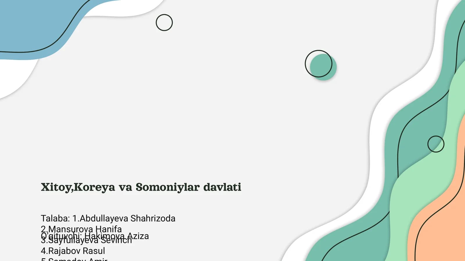 Xitoy, Koreya va Somoniylar davlati