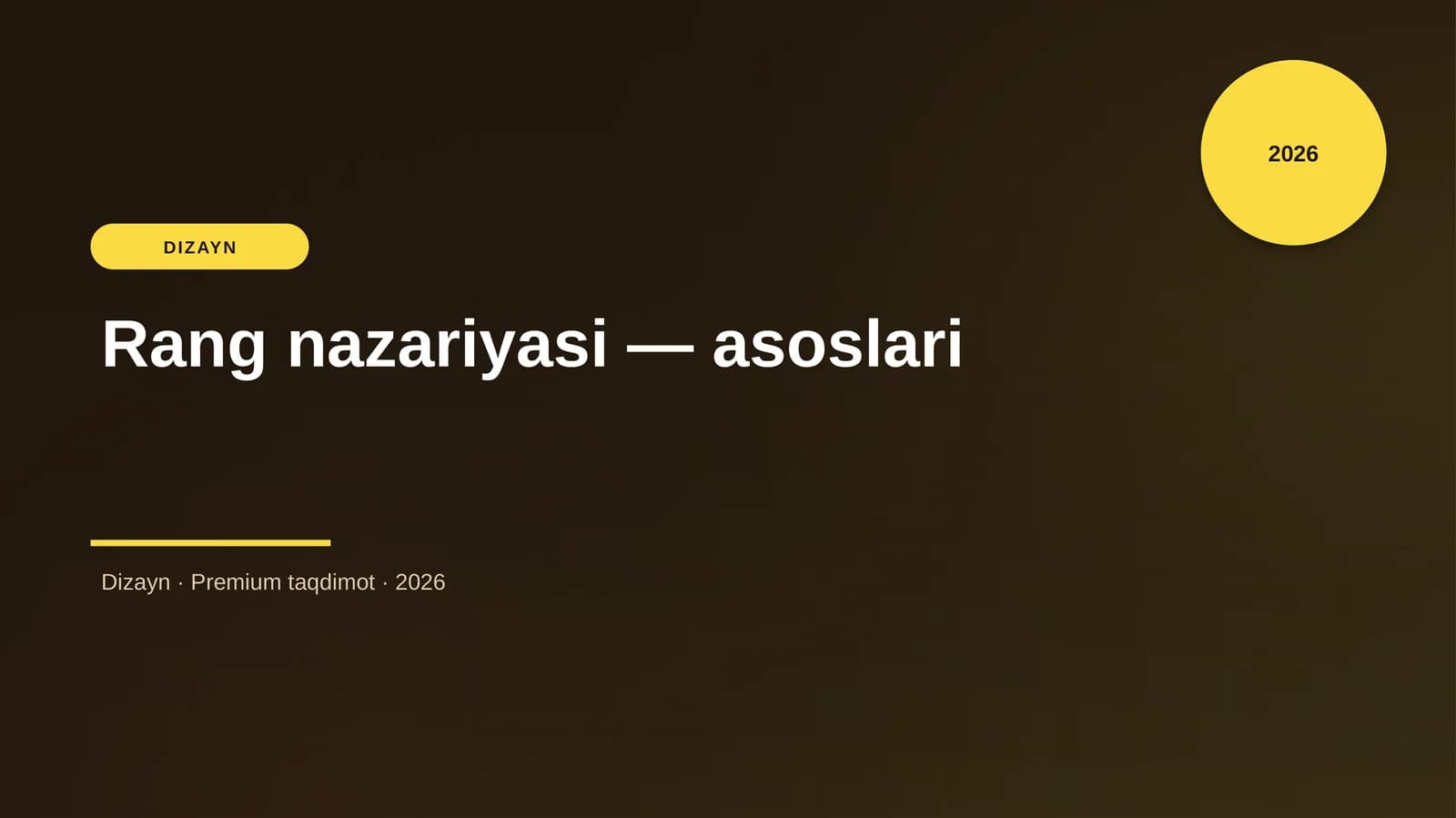 Rang nazariyasi — asoslari