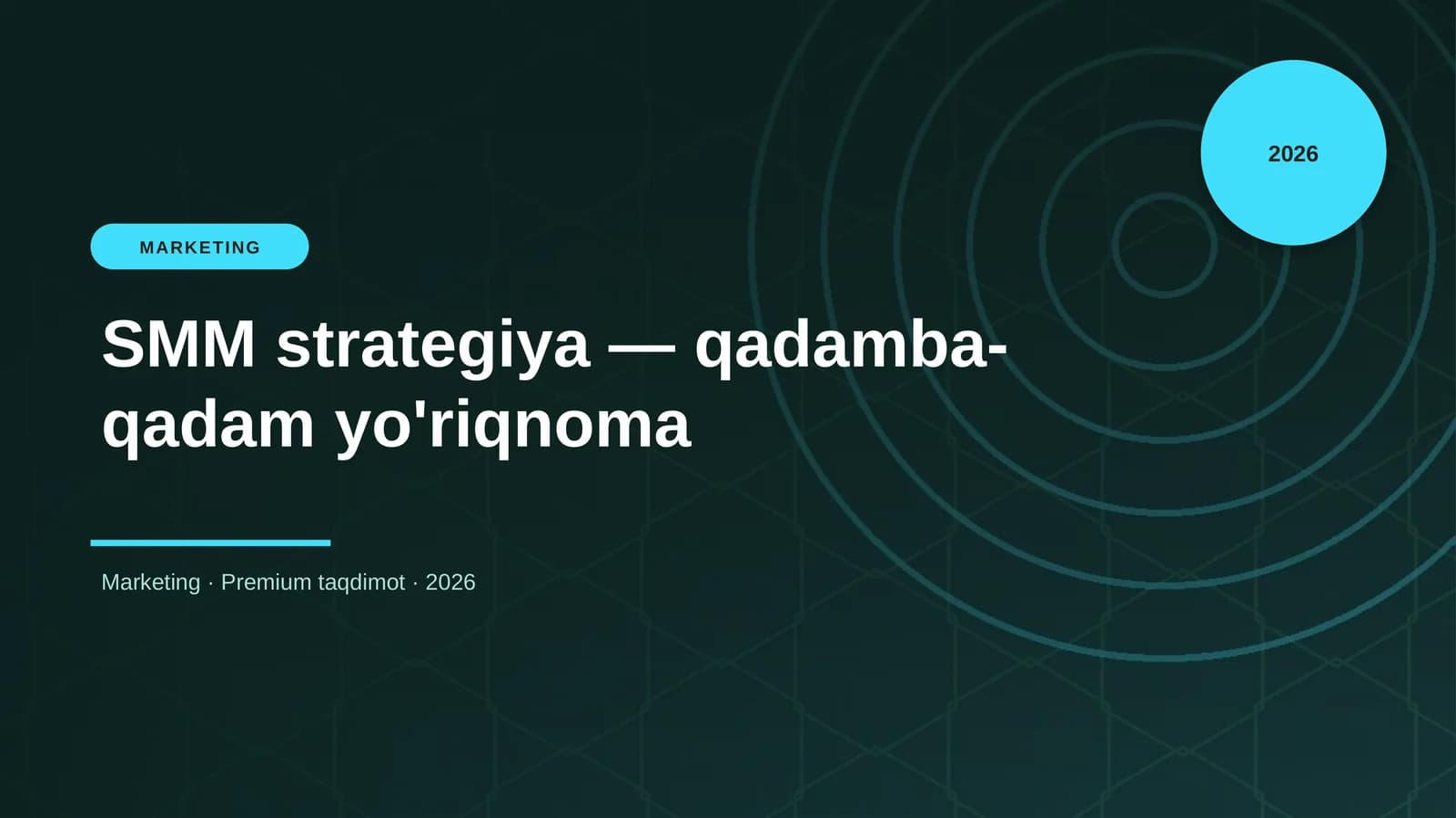 SMM strategiya — qadamba-qadam yo'riqnoma