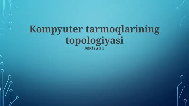Yulduz topologiyasi