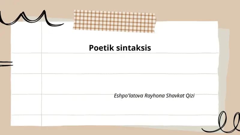 Poetik sintaksis