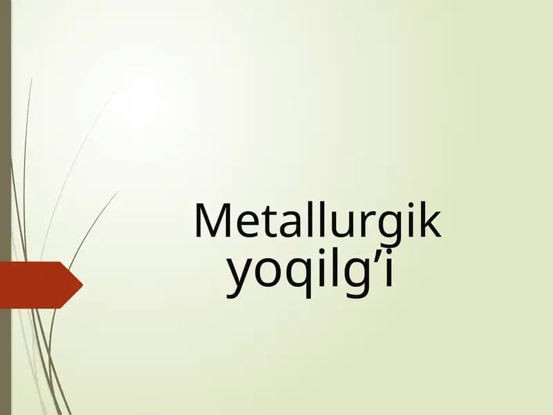 Metallurgikyoqilg’i